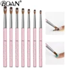 BQAN Pink Kolinsky Acrylic Nail Brush Set 3D Pure Handmade Nail Brushes For Acrylic Application Professional Nail Art Brush 2