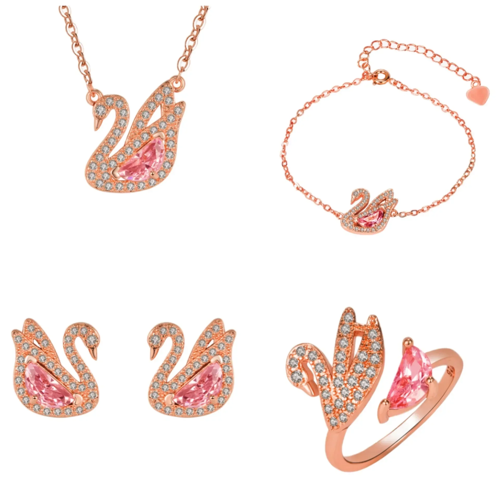 Chain Necklace Zinc Alloy Swan Pendant Female Simple Generous Fresh Elegant Neck Jewelry Girl Holiday Birthday Gift