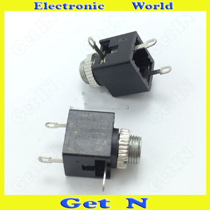 

300pcs PJ-301 with Screw 3Pins SMD 3.5 Stereo Earphone Socket Copper Head 3.5mm PJ-301 Audio Connectors
