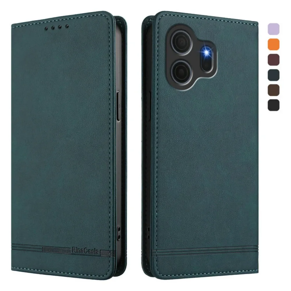 RFID Leather Wallet Flip Case - Premium Magnetic Cover