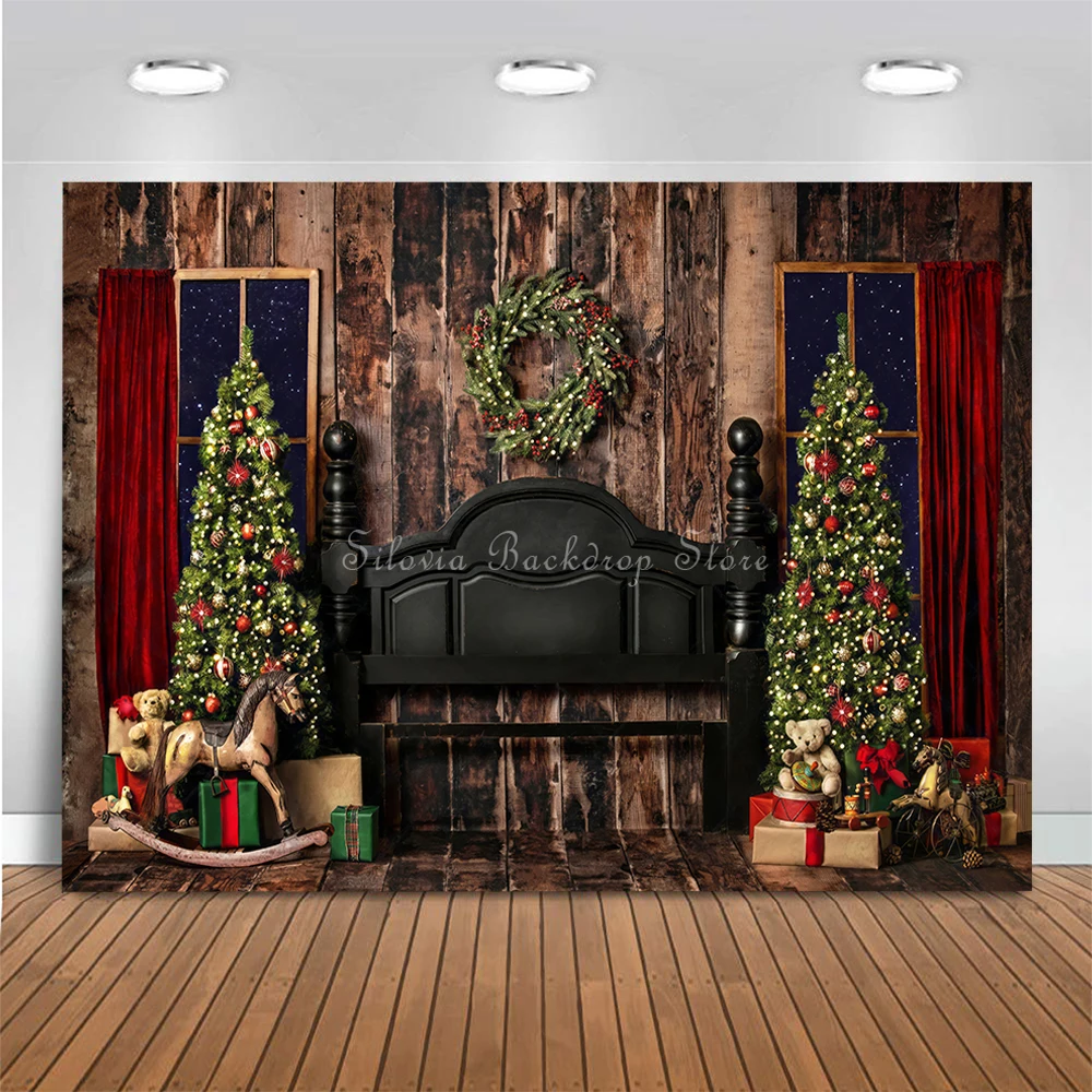 Weihnachten dunkel klassisches Kopfteil Foto Hintergrund Winter