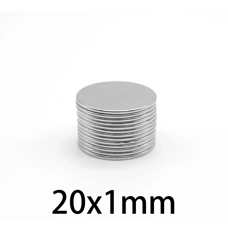 5/10/20/50/100/200pcs 20×1 mm Strong Powerful Magnets 20x1mm Round Search Magnet 20mm X 1mm Permanent Neodymium Magnet Disc 20*1