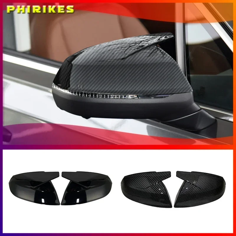 

For Audi Q5 SQ5 Q7 SQ7 Carbon Fiber Look Rear View Mirror Cover 2016 20107 2018 2019 Q5 Q7 Mirror Cover