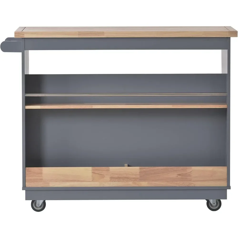 high-quality Kitchen Island Cart with Drawers, Wood Top Mobile Kitchen Cart Storage multifunctional