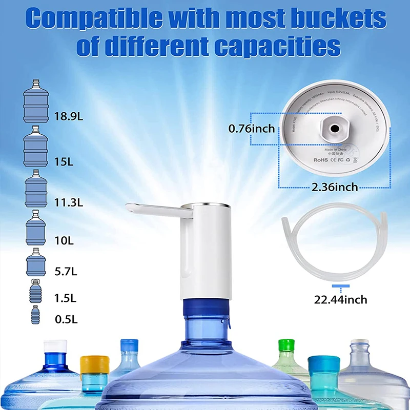 Digital Display Water Pump USB Automatic Electric Water Gallon Bottle Pump Drinking Dispenser for Bottle water pump,water dispenser,water bottle pump,beverage dispenser,water dispenser pump