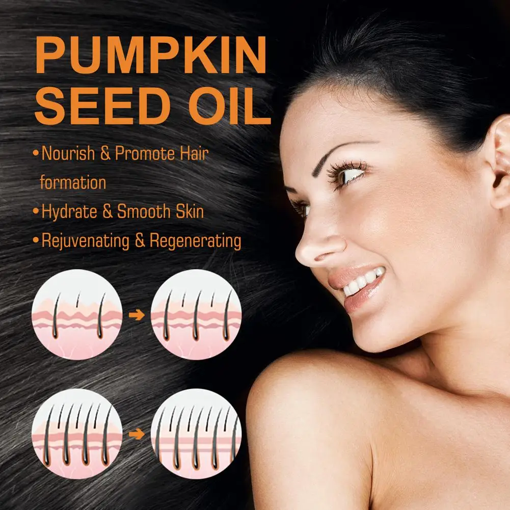 Pumpkin Seed Oil Products For Man Women Anti Hair Loss Fast Regrowth Thicken Oils Scalp Treatment Hair Care V1c8 images - 6