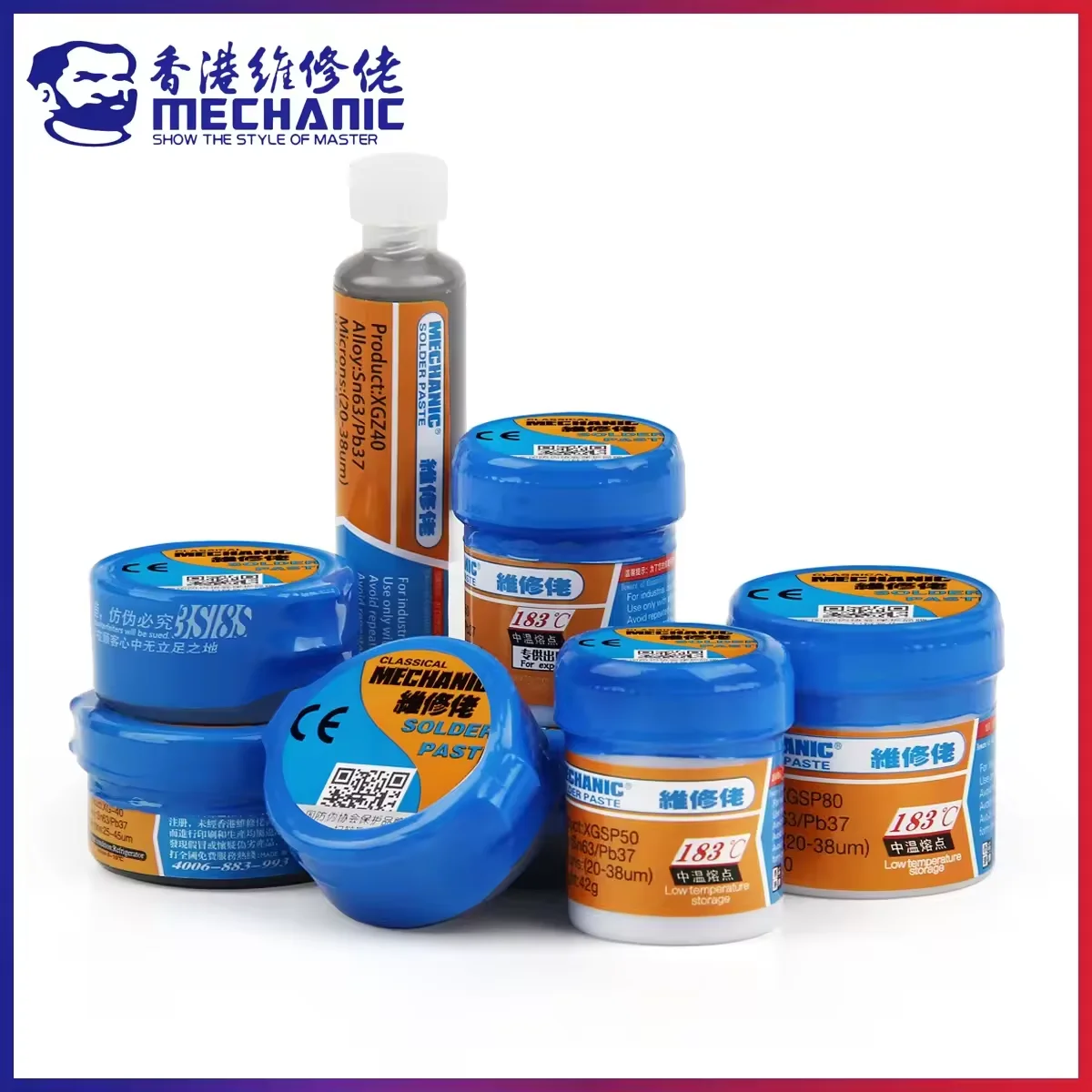 MECHANIC XG Series 183℃ Tin Solder Paste Environment Friendly Soldering Flux for Mobile Phone IC CPU BGA SMD Phone Repair solder paste