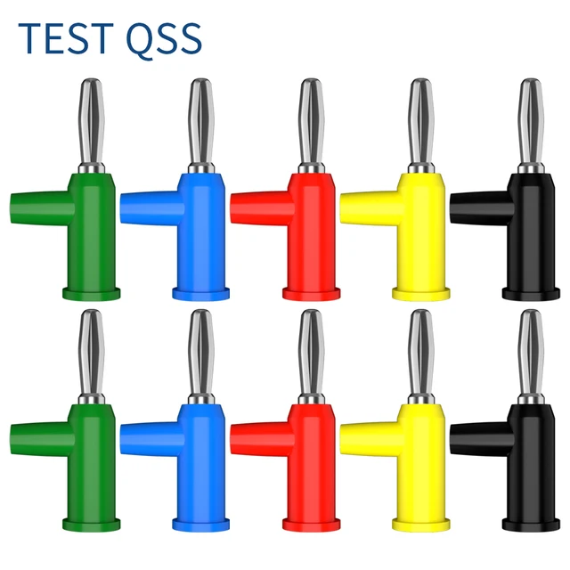 QSS 10PCS 4MM Stackable 바나나 플러그 터미널 바인딩 포스트 전기 커넥터 구성 요소 DIY 도구 5 색 Q.10027