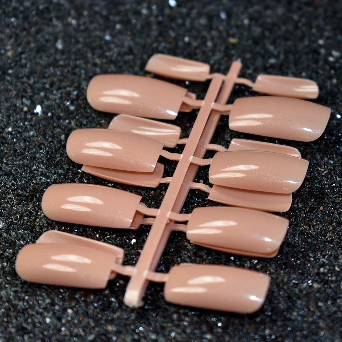 손톱에 딥 누드 프레스 엑스트라 롱 스퀘어 쉬머 글리터 패턴 틀린 손톱 레이디 풀 랩 핑크 아크릴 팁-Freehip.co.kr