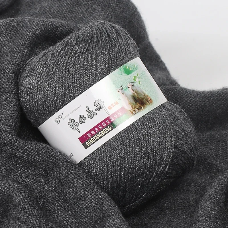 50G/Palla Di Alta Qualità Lavorato A Mano In Lana Di Cashmere Filato Tessuto Maglione Cap Sciarpa Filato Anti-Pilling
