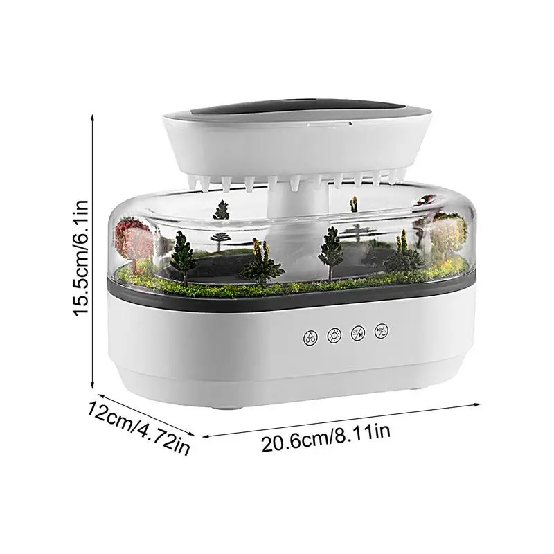 Aroma Humidifier Raindrop Air Humidifier Colorful Light White Noise Essemtial Oil Diffuser Home Ultrasonic Fragrance Diffuser