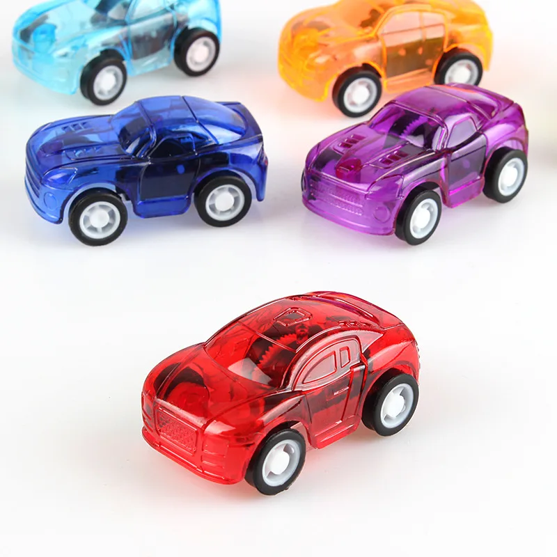 12Pcs Favor Car Toys Pull Back Race Car Mini Treasure Box Cars Carnival Prizes Goodie Bag Plastic Vehicle Fillers for Kids Party 4