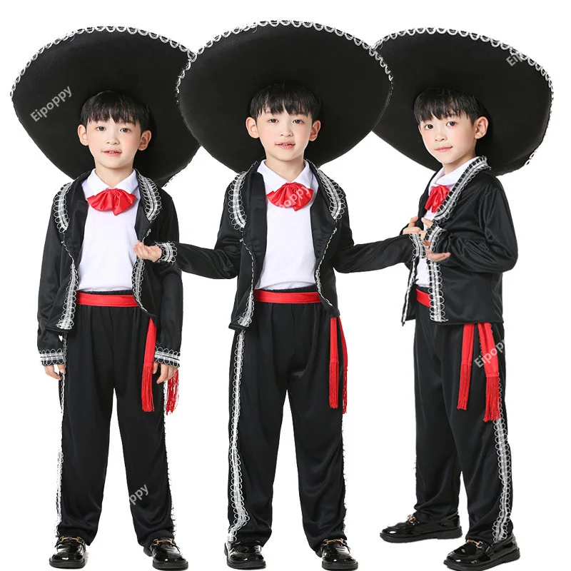 Mexican National Traditional Costume kids cosplay costume children dance costume