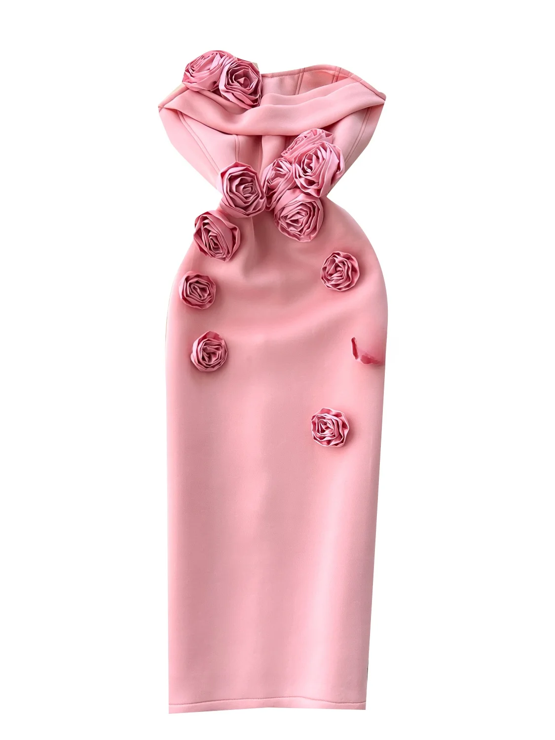 فستان حفلات زهور ثلاثية الأبعاد