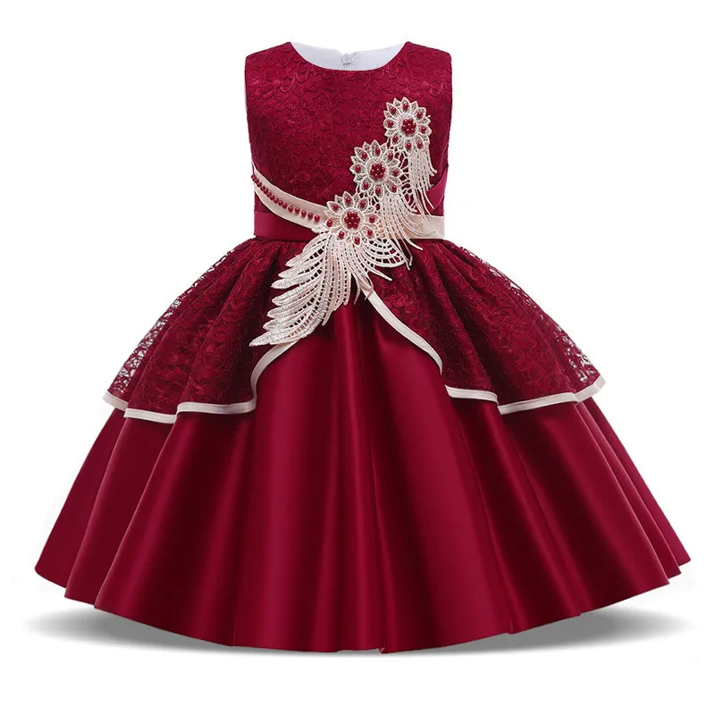 

2024, модные платья принцессы с цветочным рисунком для девочек-подростков, элегантное детское официальное платье на день рождения, свадьбу, выпускной, детское вечернее бальное платье