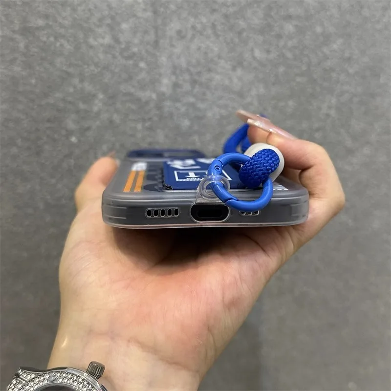 Luxury Fashion Soft Silicone Phone Case with Lanyard Holder and Wrist Strap