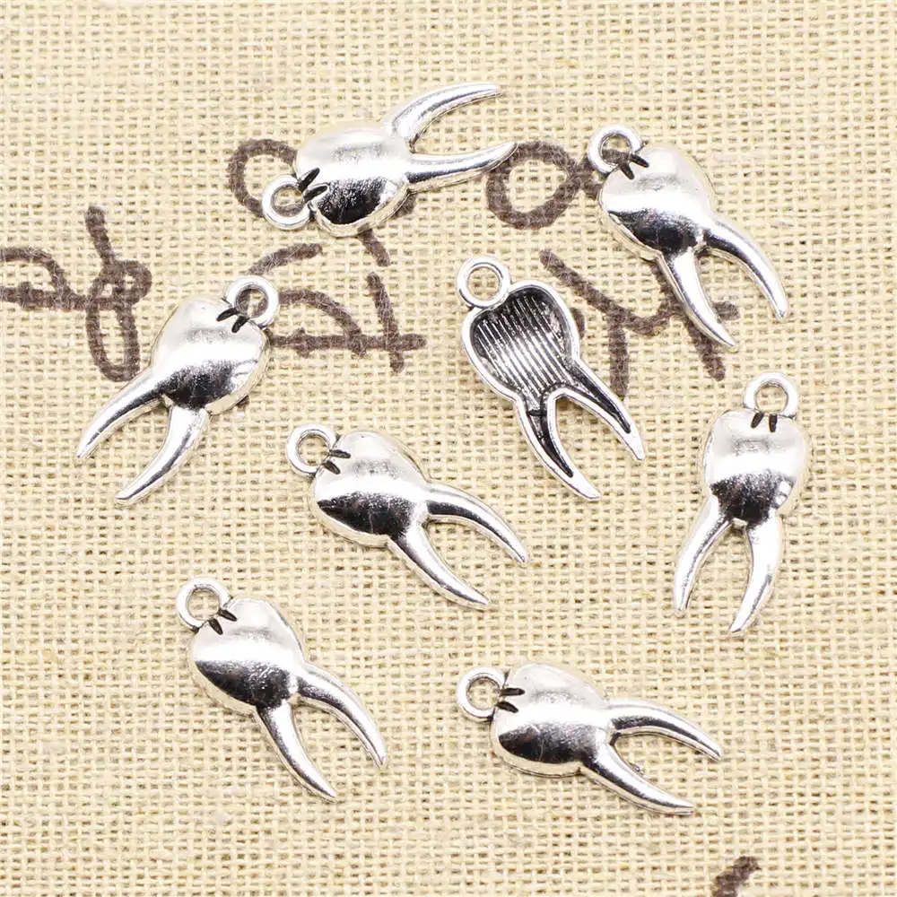 

Ювелирные изделия для женщин, подвески, зубы, старинная фотография, ювелирные изделия 8x2 0 мм, 20 шт.