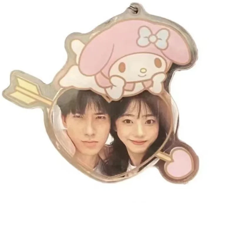 

Fashion Sweet Couple Single Photo Custom Keychain Lovers Anniversary Keychain Leave Memories Memorial Gifts