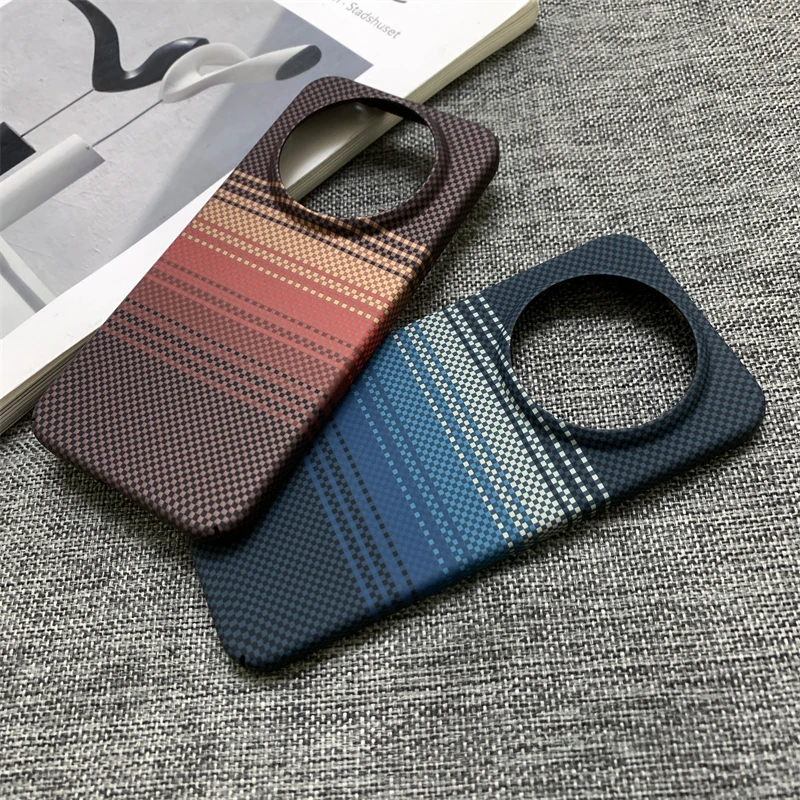 Luxury Carbon Fiber Texture Frameless Phone Case with Heat Dissipation Bumper Cover