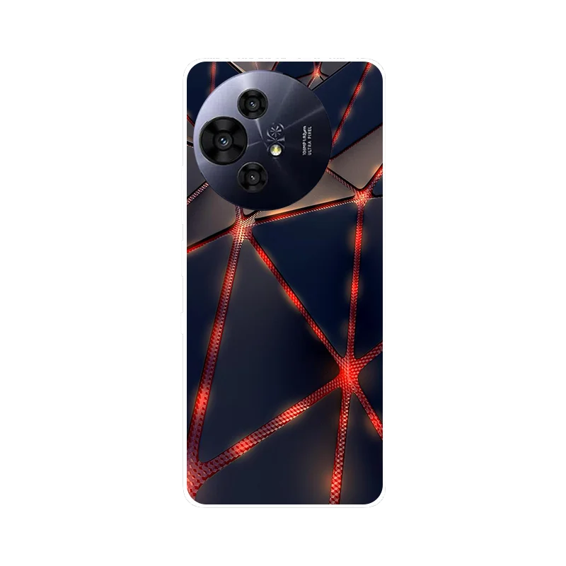 Football Design Silicone Protective Case - Soft Cover for TCL 60 XE Nxtpaper 5G