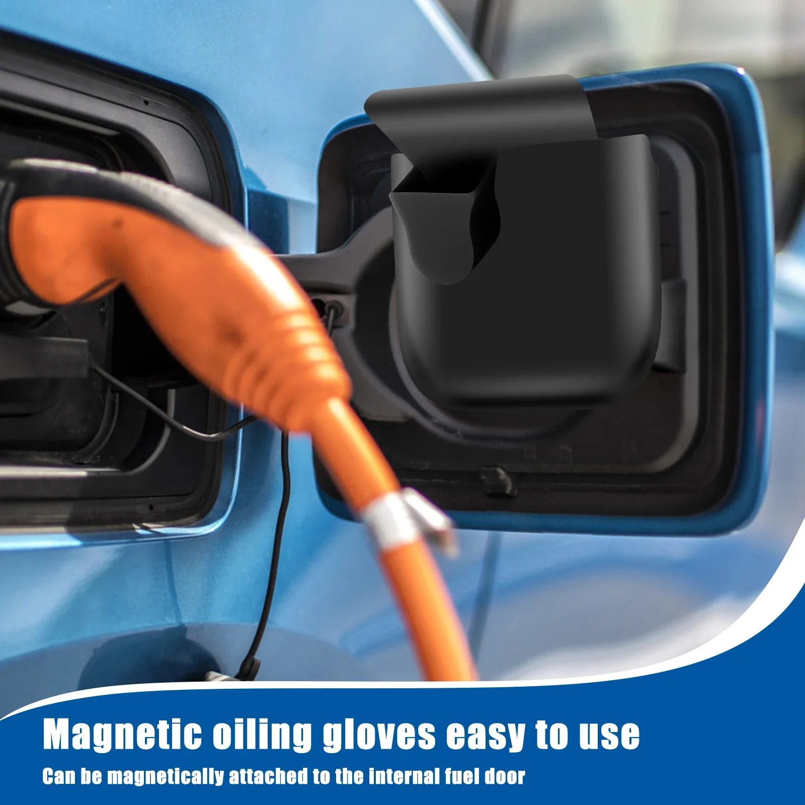 Silicone Gas Pump Glove Reusable Fuel Glove Nonslip Protective Mittens Easy to Wear Gasoline Hand Covers for Pumping Gas