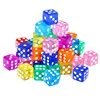36PCS 16MM Mahjong Transparent Dice Adullts Board Games Acrylic Counting Cubes Party Leisure Time Juegos De Mesa Divertidos 4