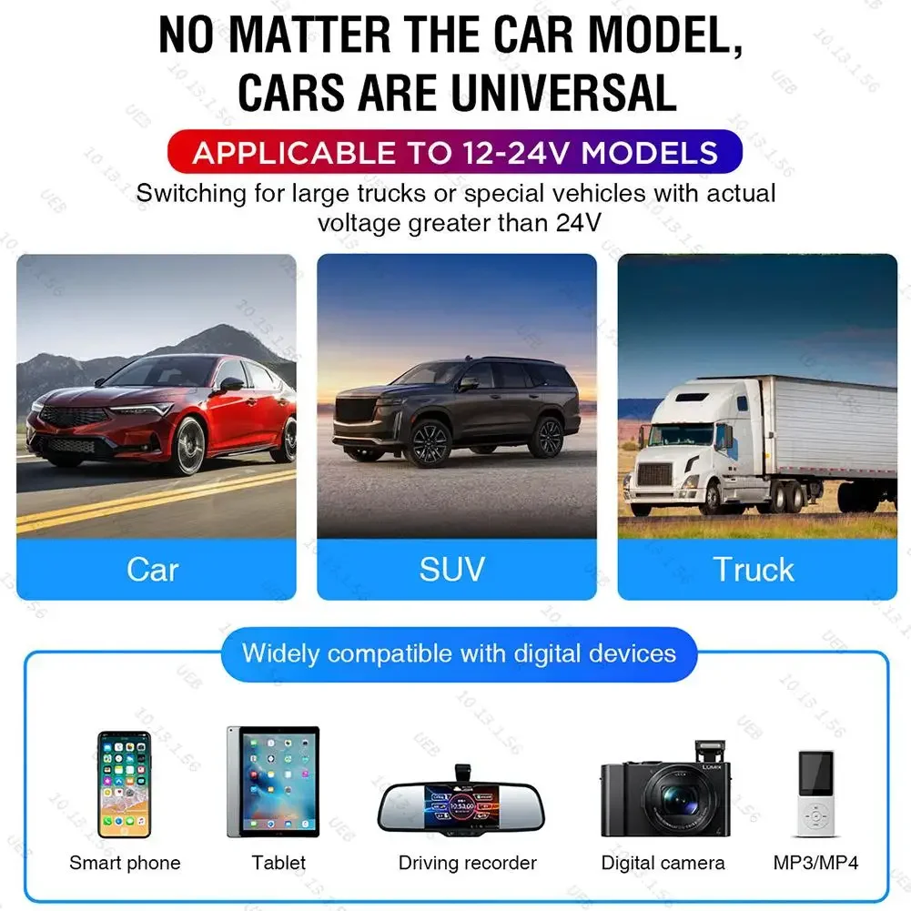 Car Charger FM Transmitter Bluetooth 5.0 PD Type-C Dual USB Ambient Player Handsfree Car MP3 Charger Type-C Wireless Light