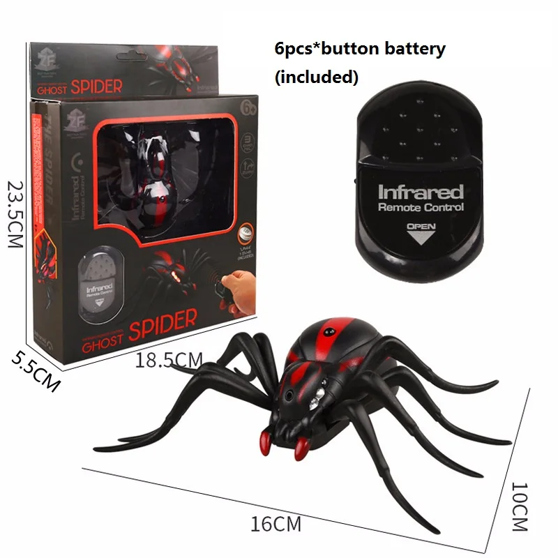 Funny Simulation Infrared Remote Control Prank Insect RC Cockroach Gag Toy for Joke Trick Bugs Little Animal Spider Scorpion Bee 6