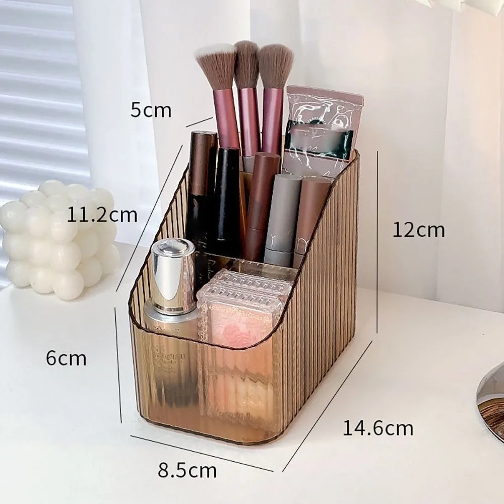 High Quality Plastic Makeup Organizer Lightweight Transparent Versatile Storage Box 3/4-Slot Washable Vanity Case 3