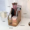 High Quality Plastic Makeup Organizer Lightweight Transparent Versatile Storage Box 3/4-Slot Washable Vanity Case 3