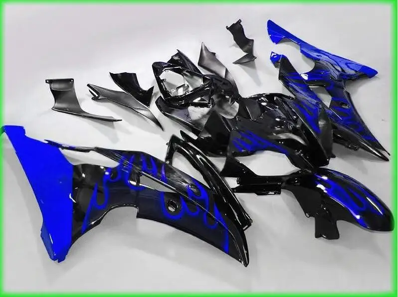 

Комплект обтекателей из АБС-пластика для YAMAHA R6 2008 2009 2010 2011 2012 2013 2014 2015 2016 08 09 10 11 12 13 14 15 16 с синим пламенем, 4 подарка