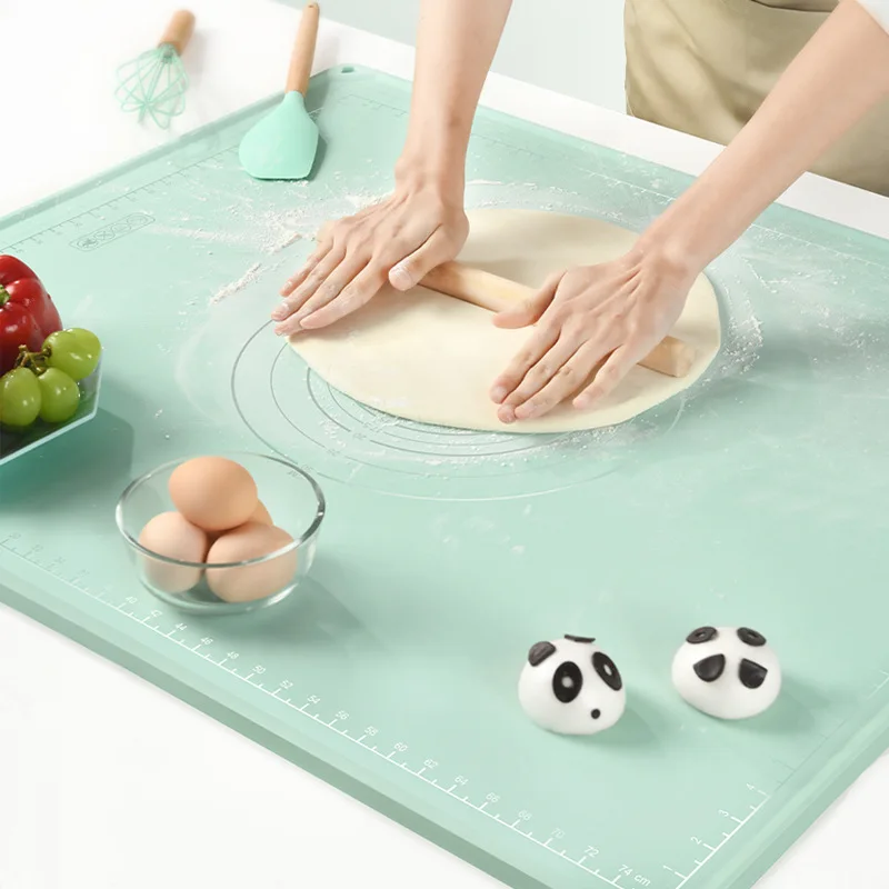 Thicken Dough Baking Mat Silicone Pastry Kneading Pad DIY Dumplings Noodles Pies Cake Pan Non-slip Kitchen Cooking Accessories