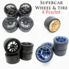 4Pcs/lot Building Blocks 37383 68577 23800 Wheel And 23799 Tire For Supercar Compatible DIY Bricks Parts High-Tech Kid Toys 1