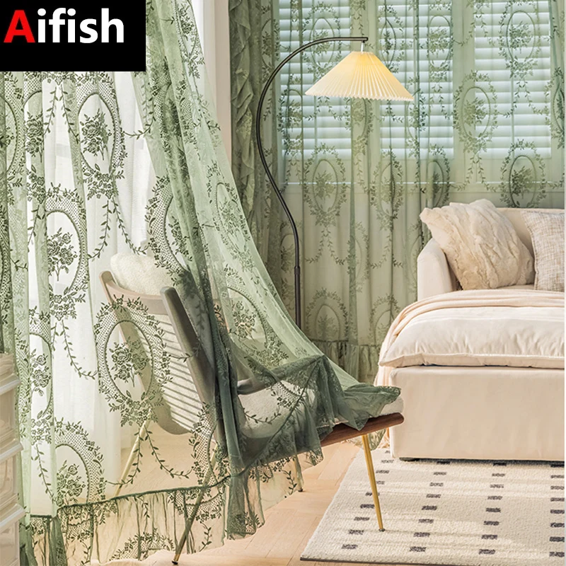 Fdit Tulipani Colorati Stampa Floreale Tulle Voile Tende Sheer Drappo