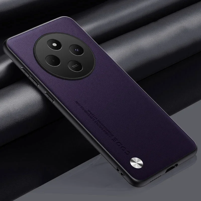 Premium Plain PU Leather Matte Silicone Protective Case with Soft Frame Cover Bumper