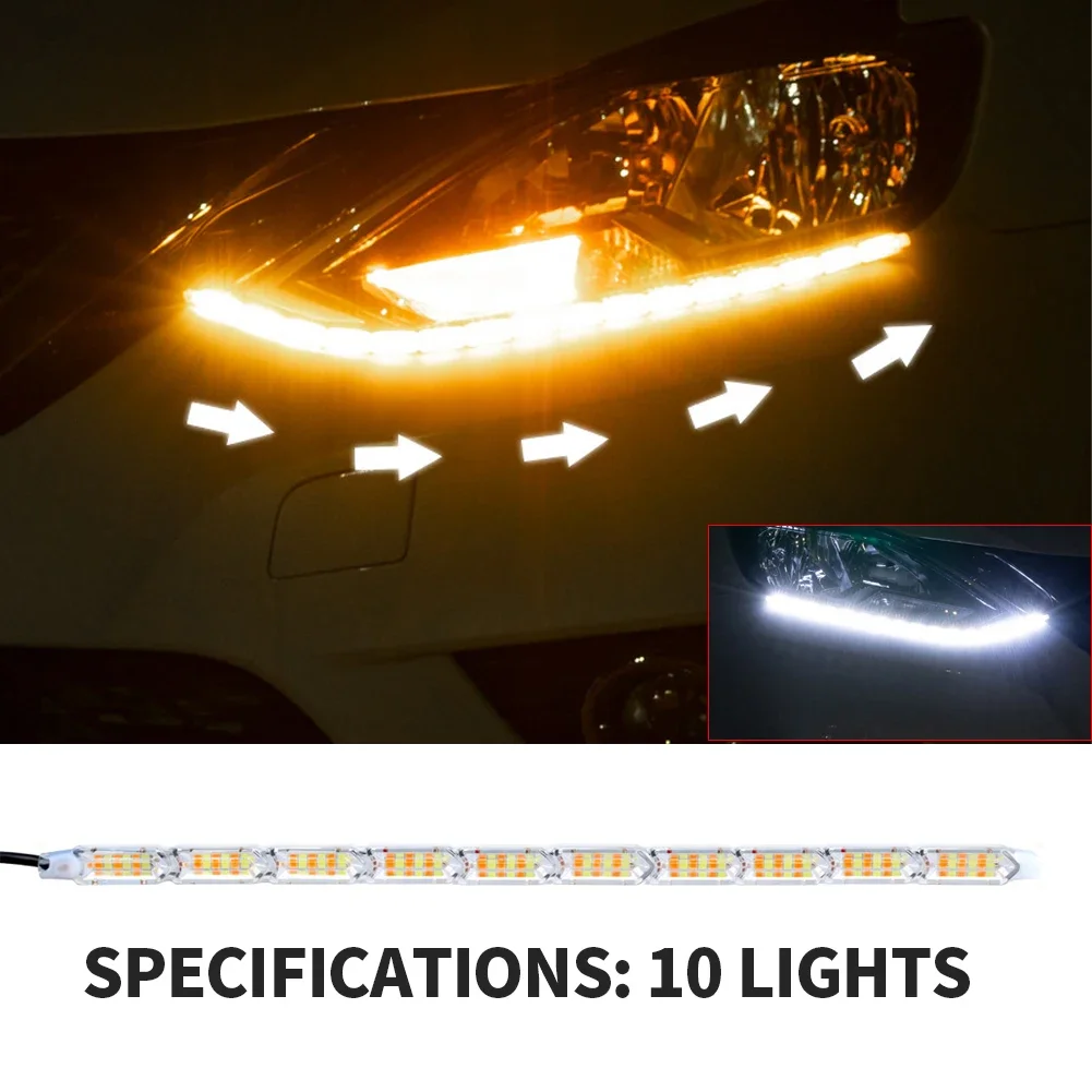 ตัวเลือกสินค้า ไฟหน้า LED ยืดหยุ่นกันน้ำ สีเหลือง สำหรับรถยนต์