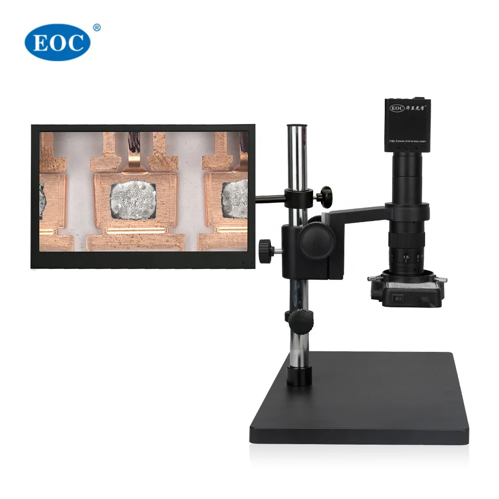 EOC 산업용 16MP H-D-M-I 광학 비디오 디지털 현미경 (PCB 단안 디자인용, 13인치 LCD 화면 탑재, 경쟁력 있는 가격)