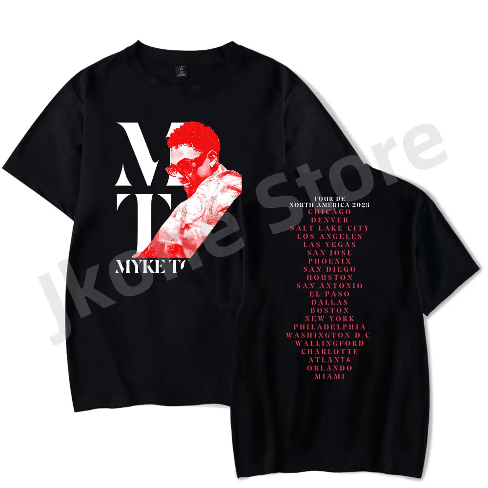 

Myke Tower Lveu Na 23 Футболки Rapper Tour Merch женские и мужские модные повседневные футболки с коротким рукавом