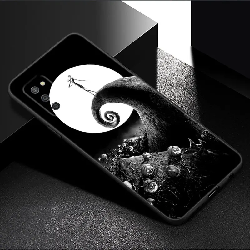 thumbnail image 1 of Funda de teléfono Jack Skellington para Samsung Galaxy A01 A03 Core A04 E A02 A05 A10 A20 A21 A30 A50 S A6 A8 Plus A7 2018, carcasa negra, 1 of 5