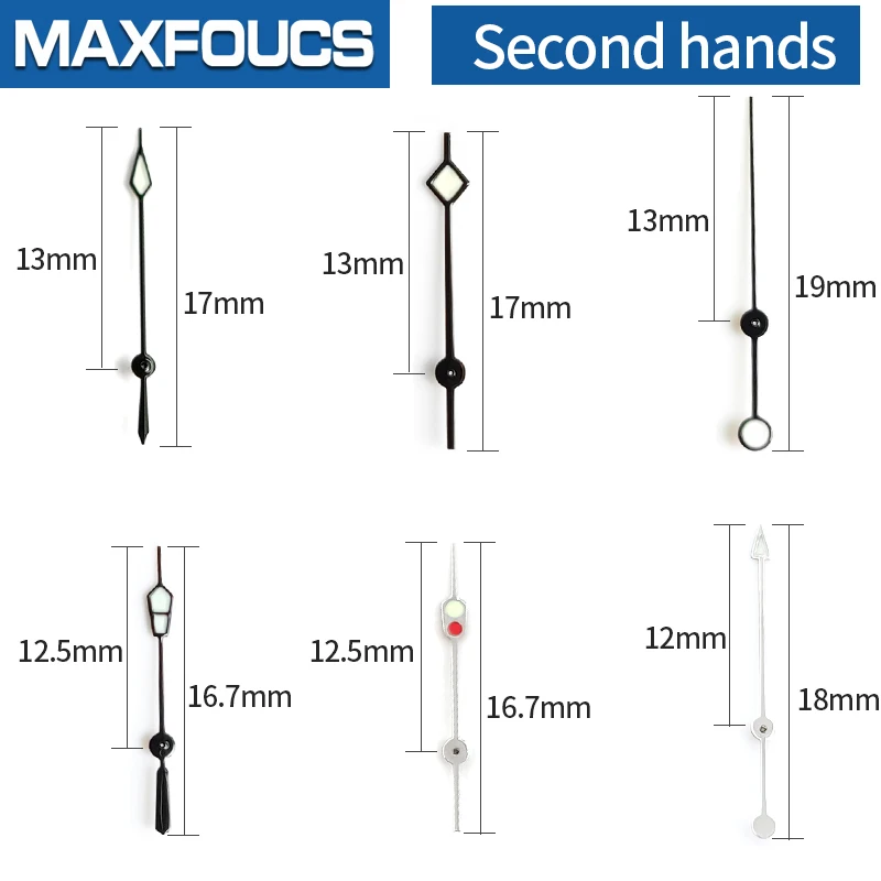 Green Luminous Watch Hands, Hour, Minute Second Hands Suitable For