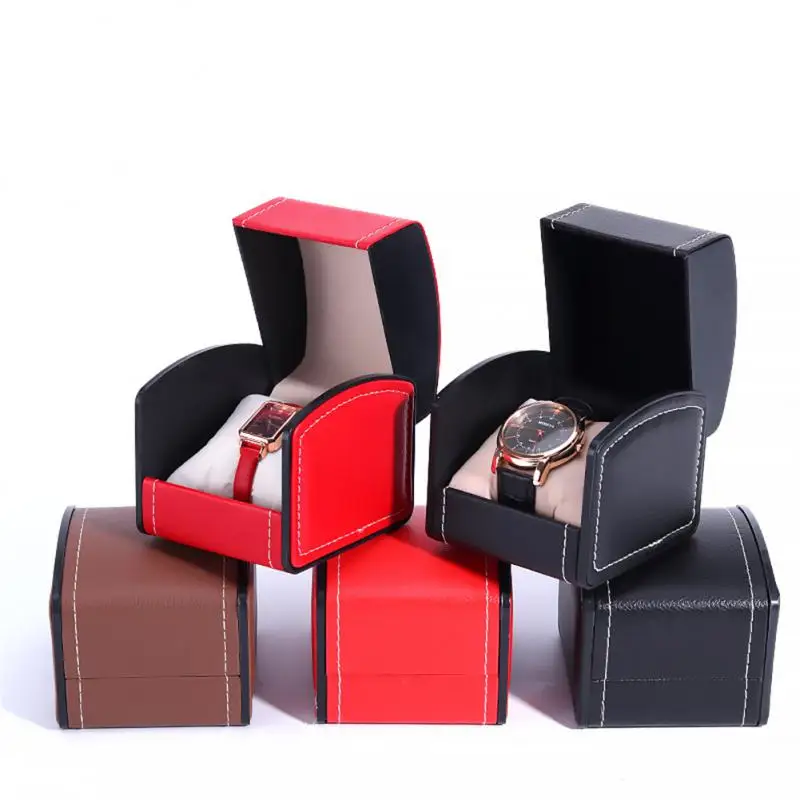 Watch Box Organizer Packaging PU Leather Watch Box High-end Storage Flip Display Jewelry Case Gift