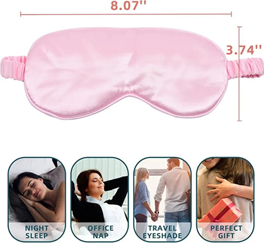 Imitated Silk Eye Mask for Sleeping Breathable Eyeshade Cover Sleeping Mask for Travel Nap Soft Comfort Blindfold Night Eyepatch 5