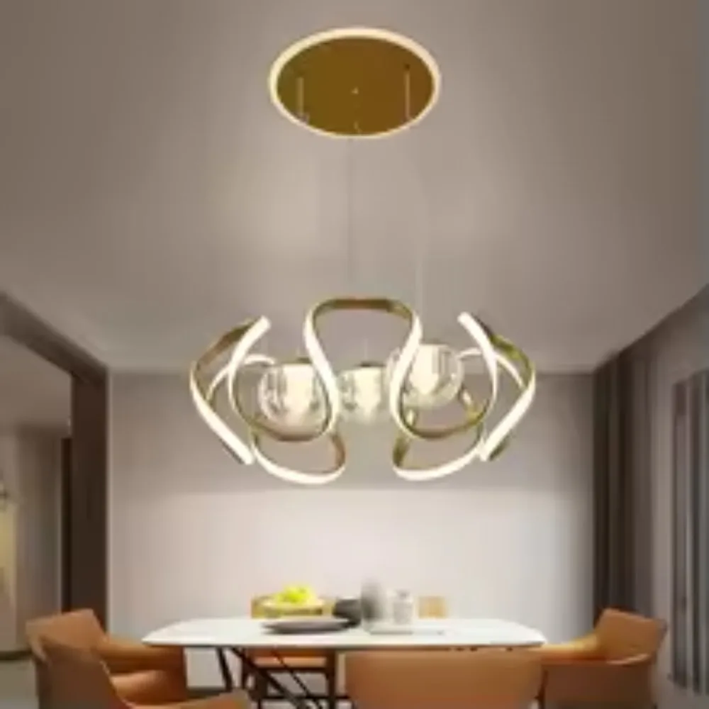 LED Pendant Chandelier Lighting Compatible with Living Dining Room Restaurant Kitchen Star Sky Hanging Dimmable Led Ceiling Lamp