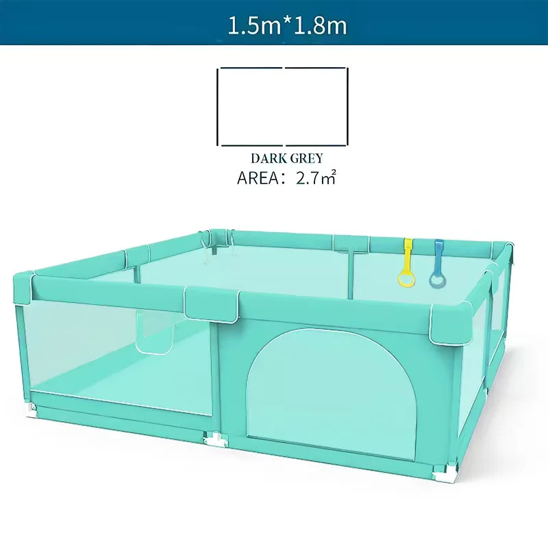 Laufstall für Babys und Kleinkinder 150x180cm Extra Großer Baby-Laufstall mit Weichem Atmungsaktivem Netz für Innen und Außen – Detail 8