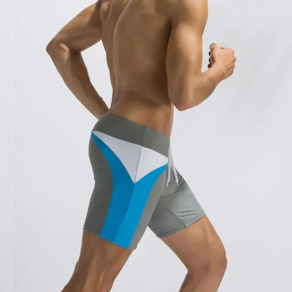 Men Swimwear Tight Swim Jammers Surf Shorts Trunks Plus Size Quick Dry Competition Racing Athletic Long Swimsuit Pants Beach for men swimming trunks