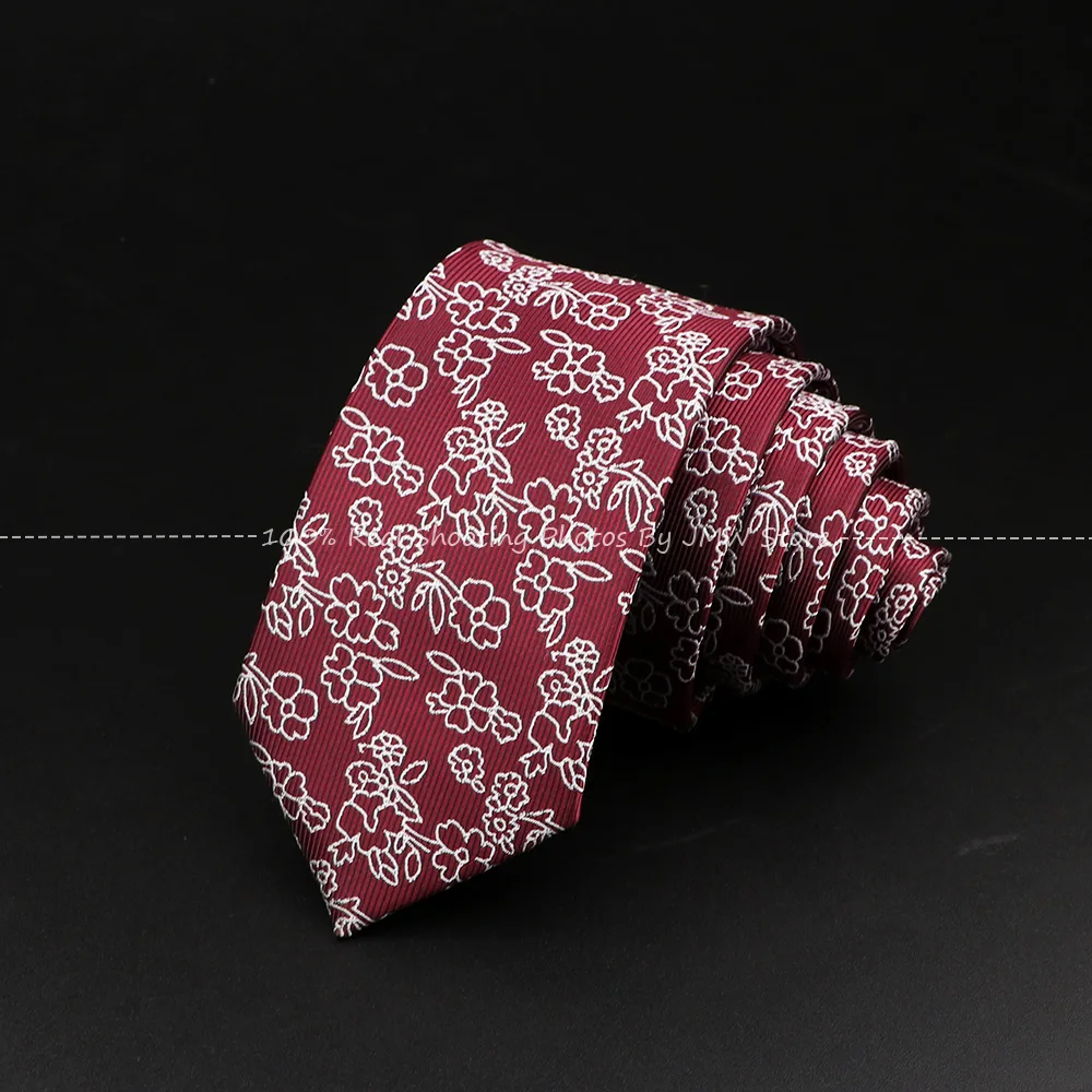 Men Jacquard Woven Tie Polyester Floral Necktie Bowtie Suit Vintage Red Blue For Groom Business Wedding Party Collar Accessories