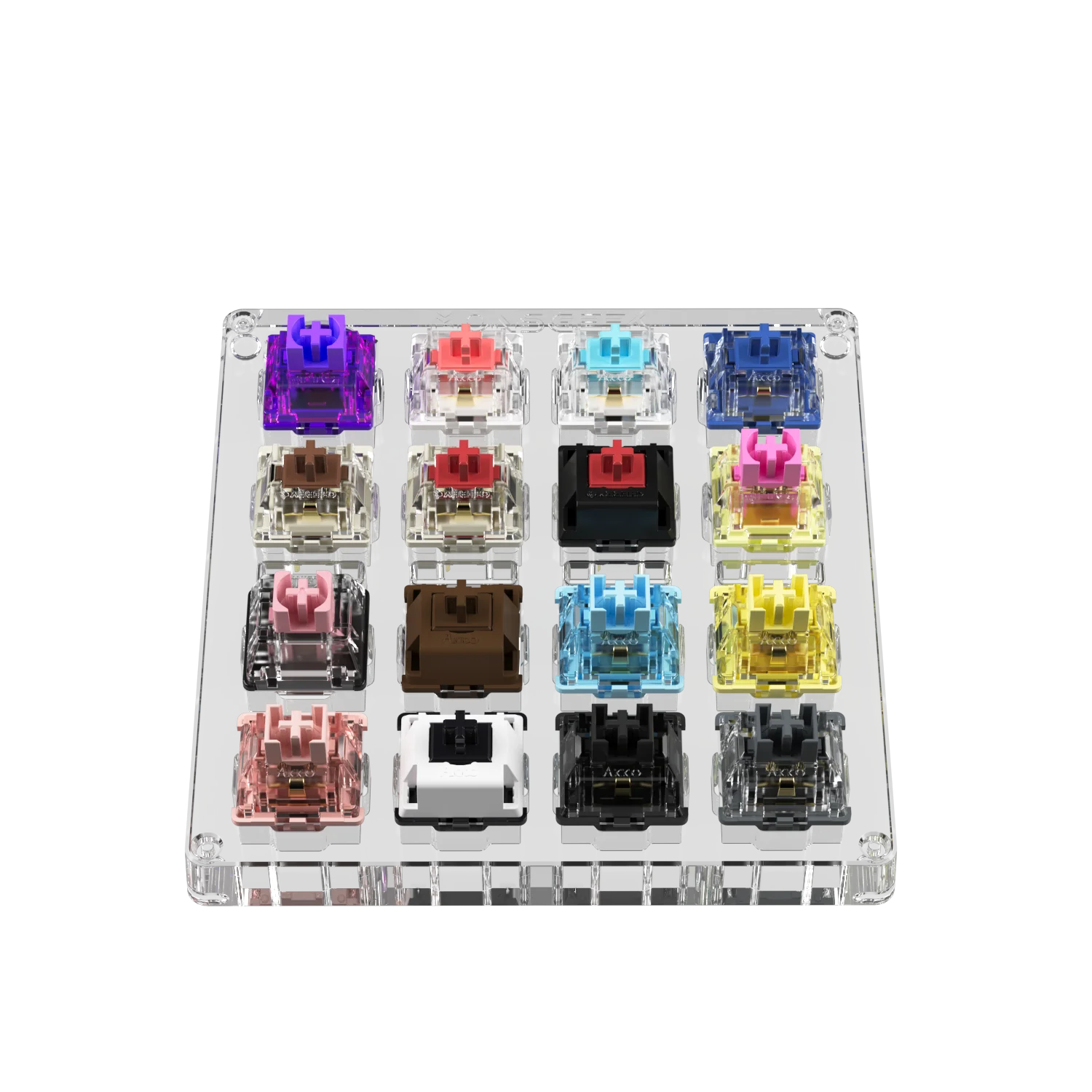 Acrílico Switch Tester Linear Interruptores Silenciosos Clicky Táteis Akko x Monsgeek 16 Teclas - Imagem 6