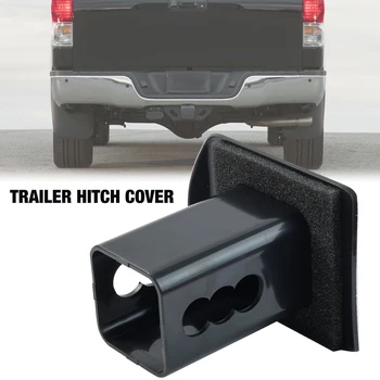 Tow Hitch Cover For Truck Trailer 2" 50mm Suv Receiver Plug Insert Car Styling Cap Towing Hauling Black Hitch Blank Cover Tube 1