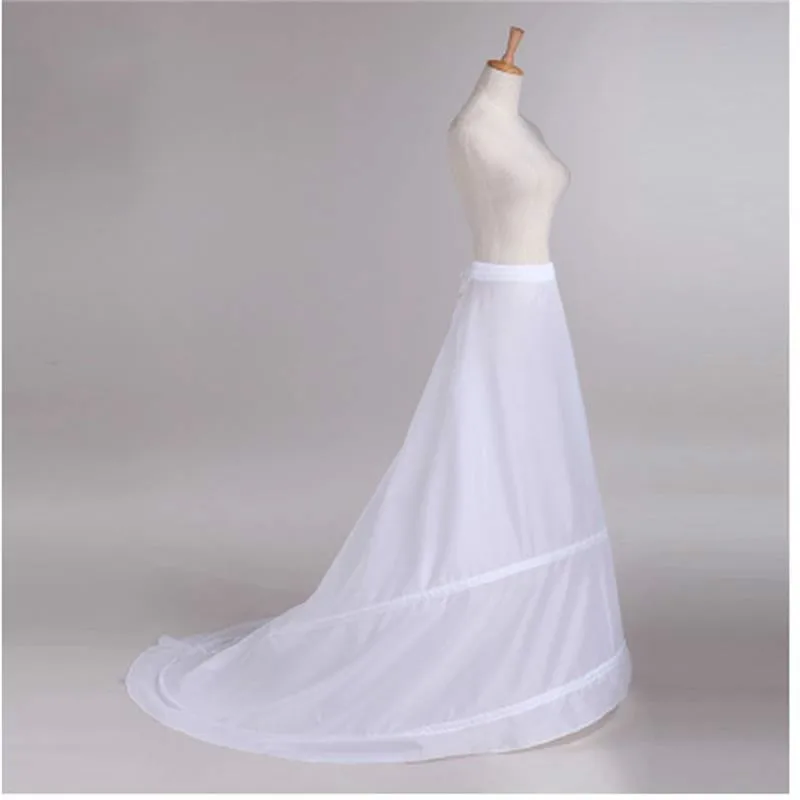 Enaguas Underskirt Wedding Skirt Slip Wedding Accessories Chemise 2 Hoops For A Line Tail Dress Petticoat Crinoline cheap vintage wedding bridal petticoat underskirt for wedding dress 2 hoops mariage underwear crinoline slip wedding accessories