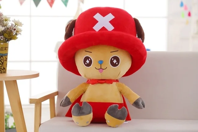 thumbnail image 1 of Peluche gigante Kawaii de 30 a 80 cm con personajes de dibujos animados auténticos de Chopper, muñeco de alta calidad para niños, decoración del hogar, regalos coloridos, 1 of 5